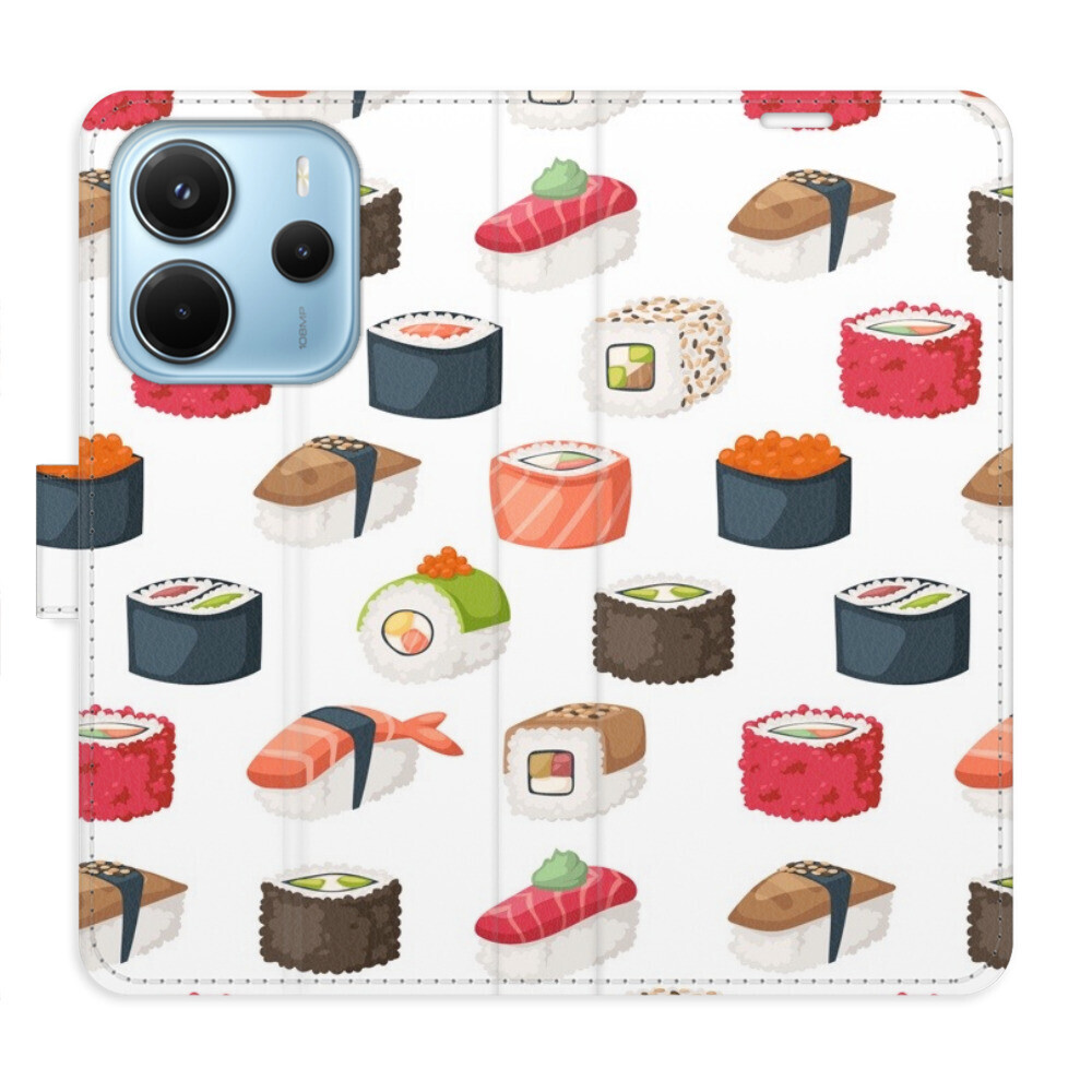 Flipové puzdro iSaprio - Sushi Pattern 02 - Xiaomi Redmi Note 14