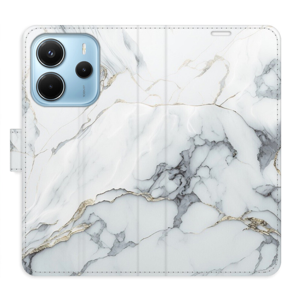 Flipové puzdro iSaprio - SilverMarble 15 - Xiaomi Redmi Note 14