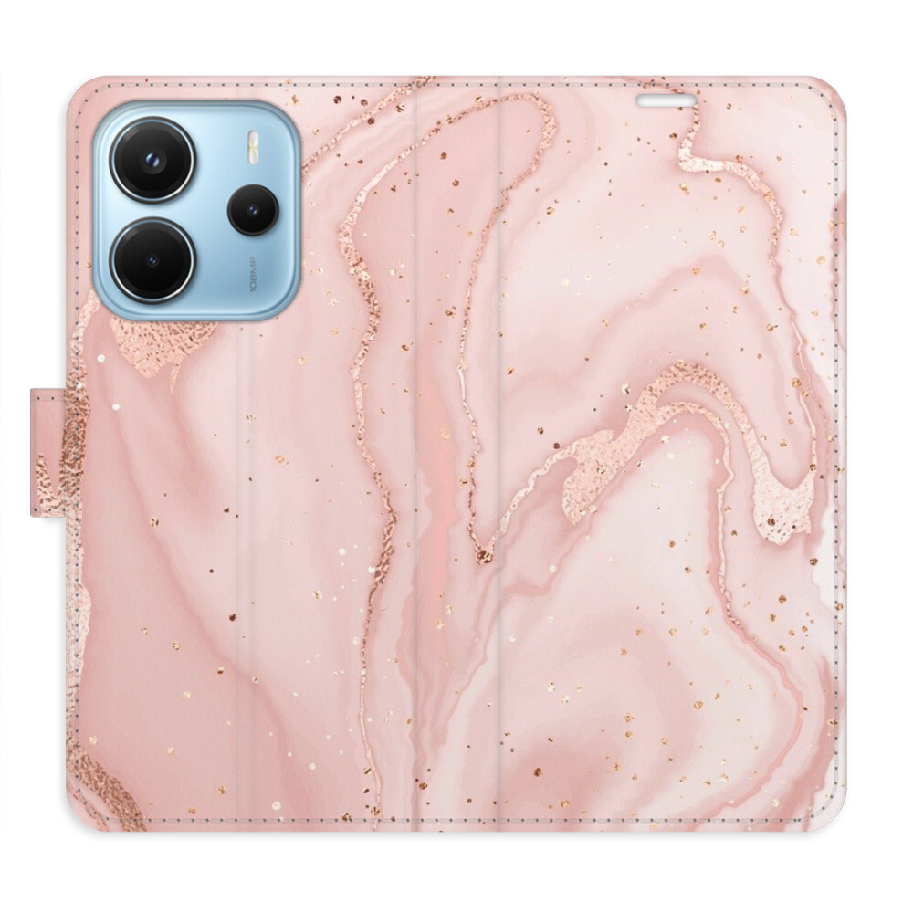 Flipové puzdro iSaprio - RoseGold Marble - Xiaomi Redmi Note 14