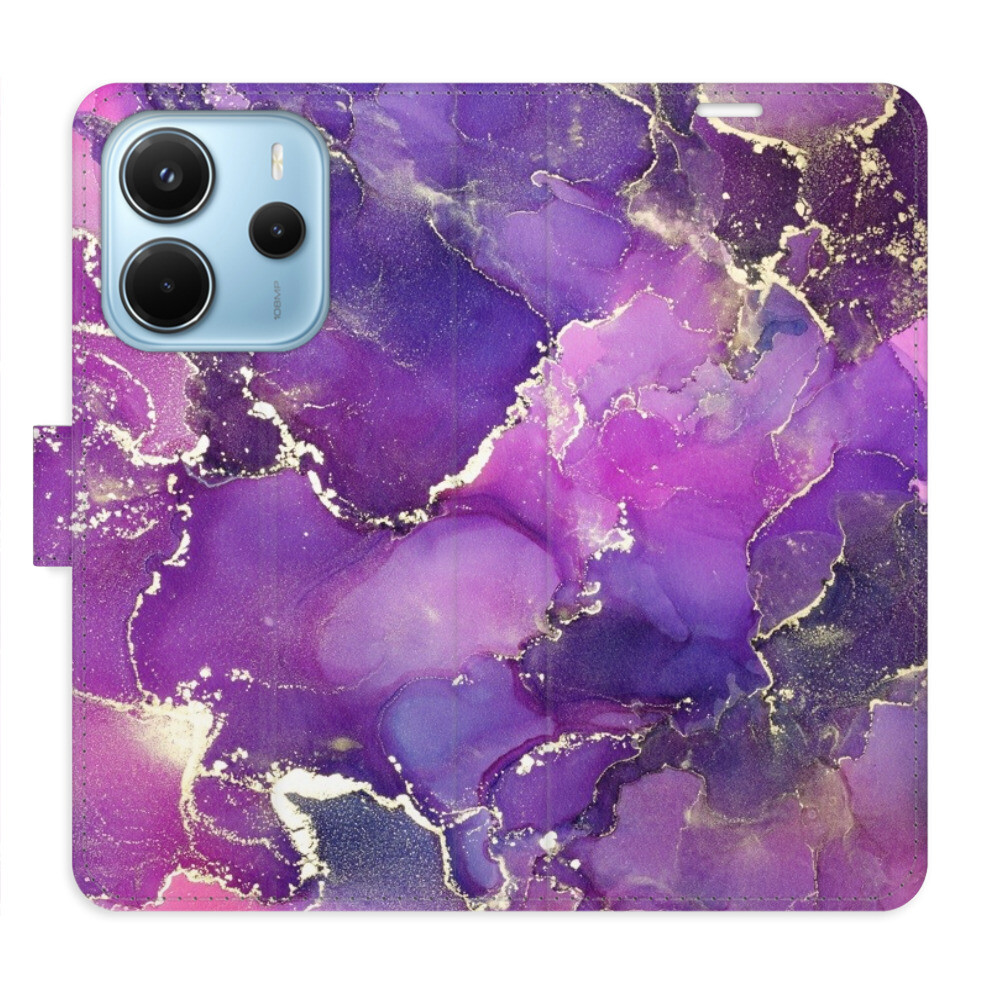 Flipové puzdro iSaprio - Purple Marble - Xiaomi Redmi Note 14