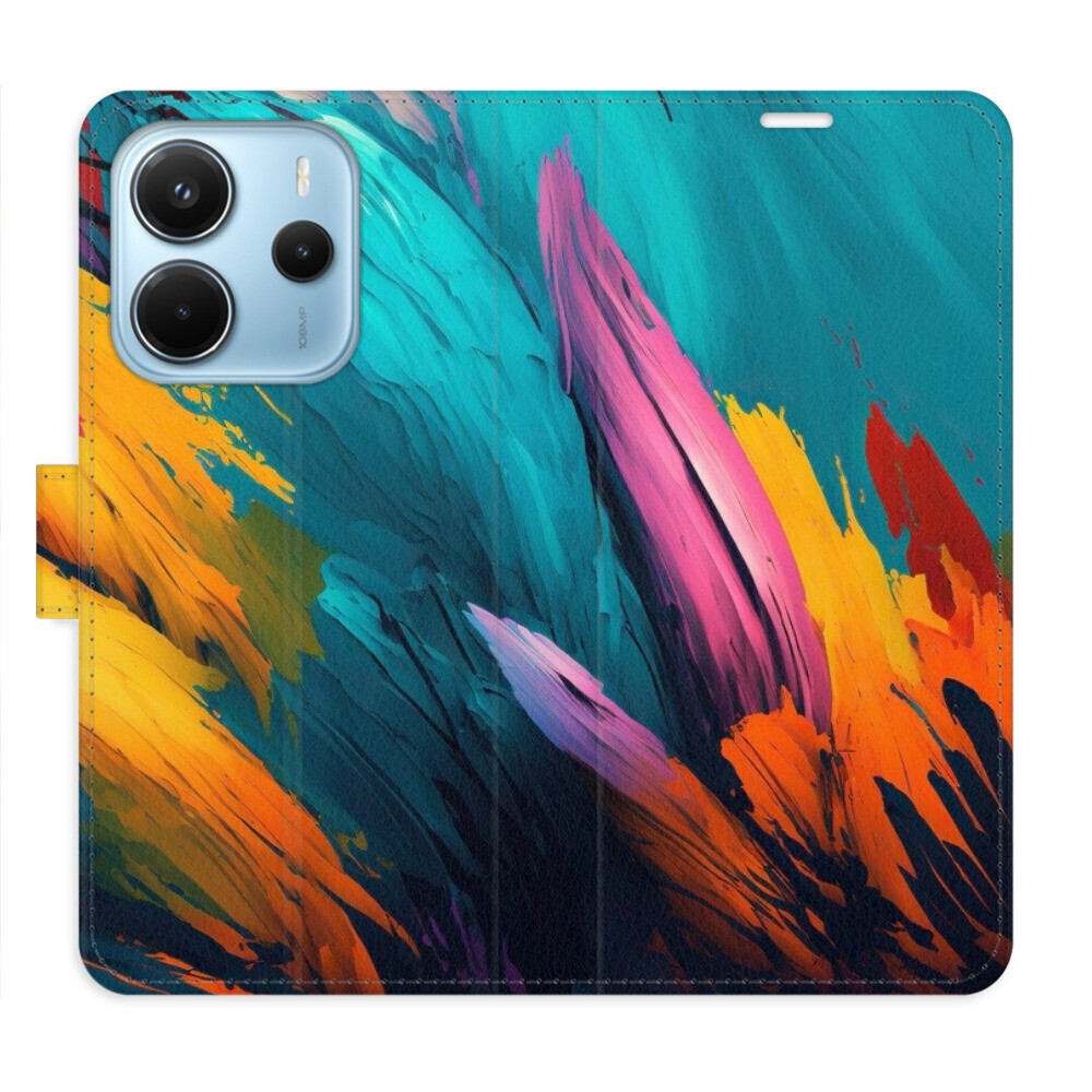 Flipové puzdro iSaprio - Orange Paint 02 - Xiaomi Redmi Note 14