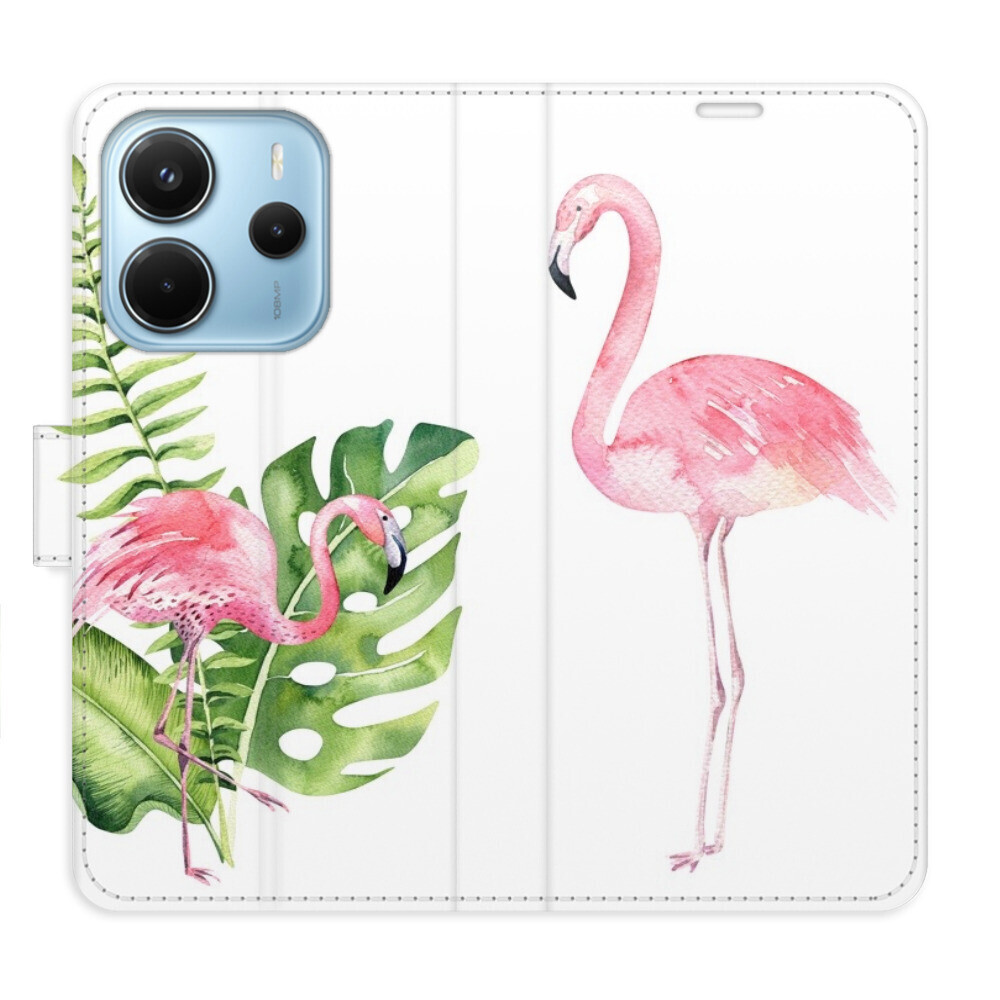 Flipové puzdro iSaprio - Flamingos - Xiaomi Redmi Note 14