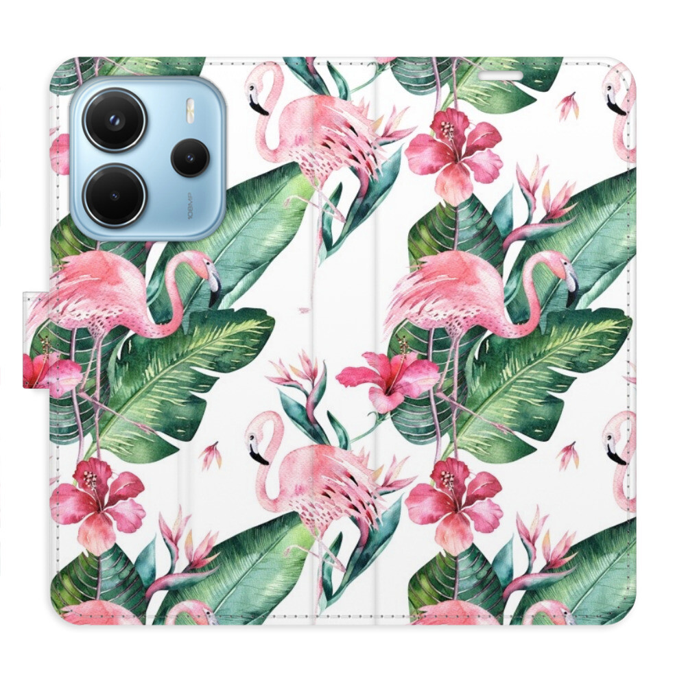 Flipové puzdro iSaprio - Flamingos Pattern - Xiaomi Redmi Note 14