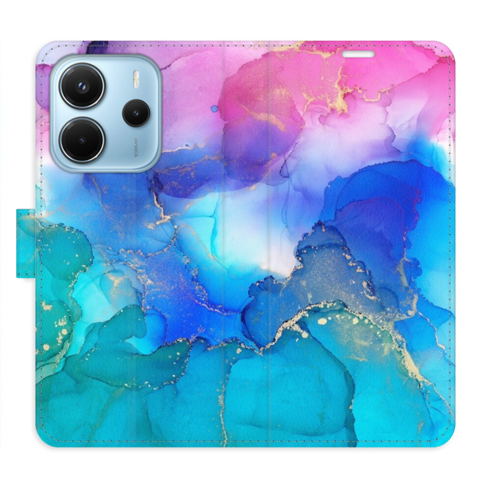 Flipové puzdro iSaprio - BluePink Paint - Xiaomi Redmi Note 14