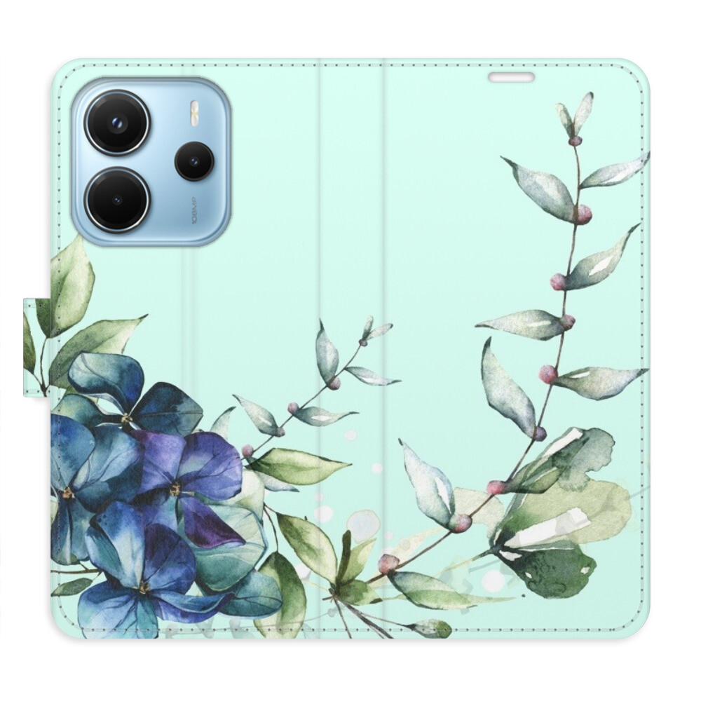 Flipové puzdro iSaprio - Blue Flowers - Xiaomi Redmi Note 14