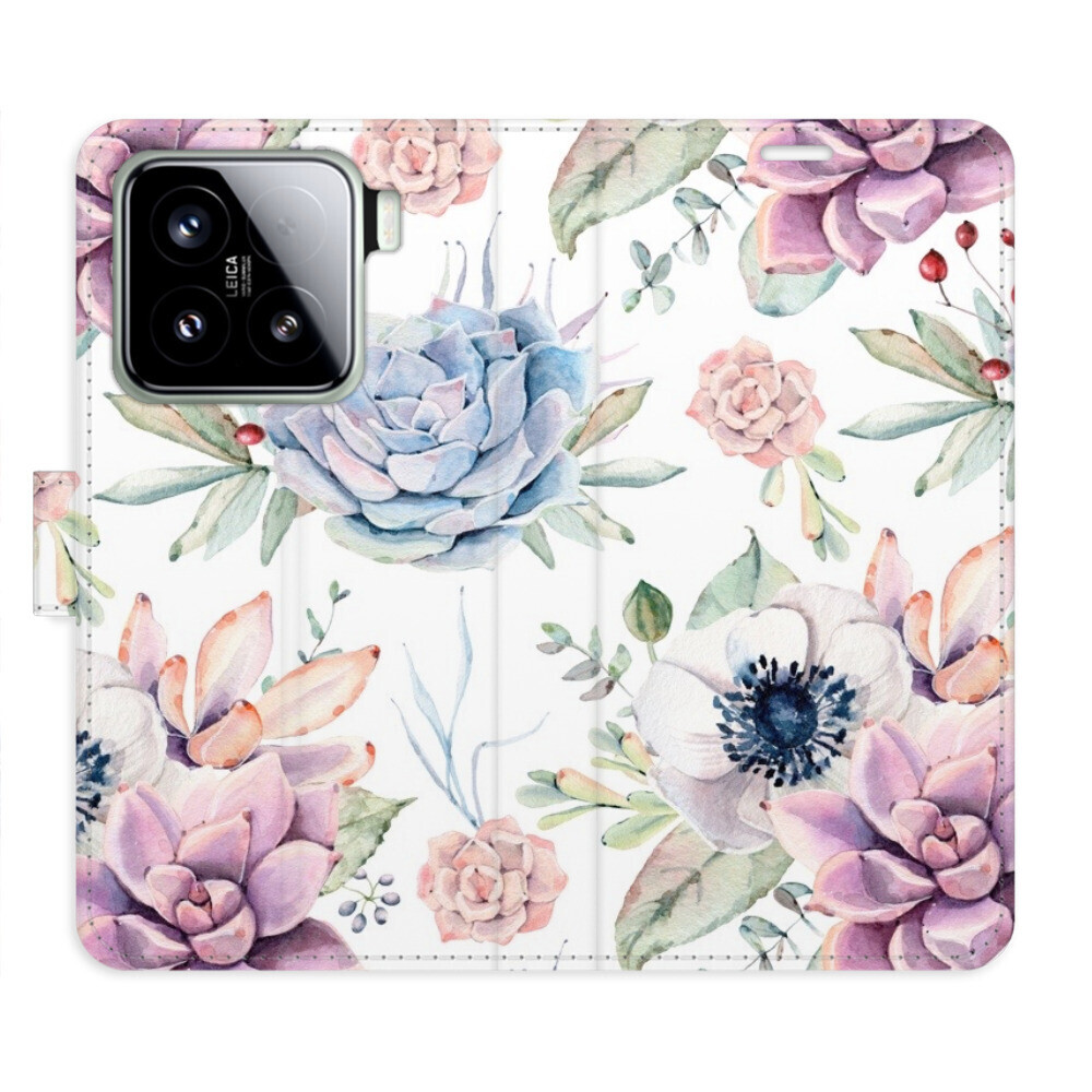 Flipové puzdro iSaprio - Succulents Pattern - Xiaomi 15