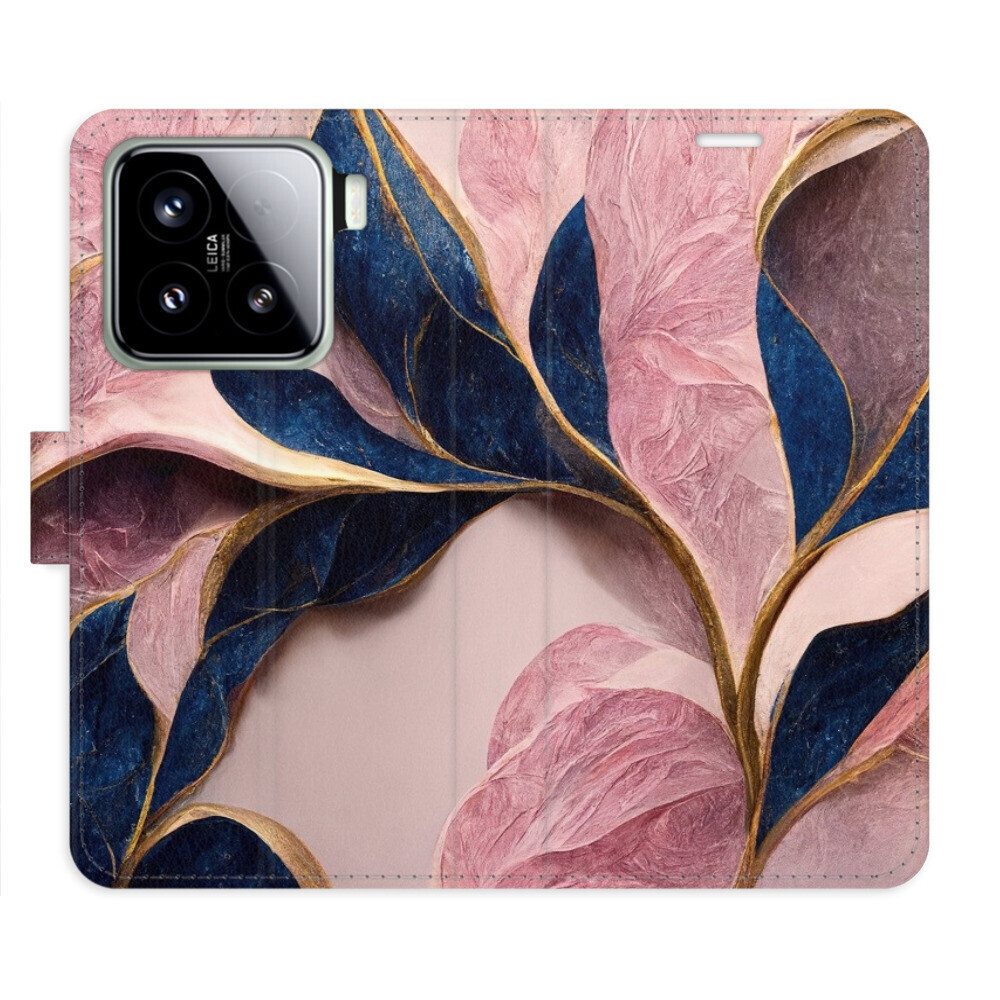 Flipové puzdro iSaprio - Pink Leaves - Xiaomi 15