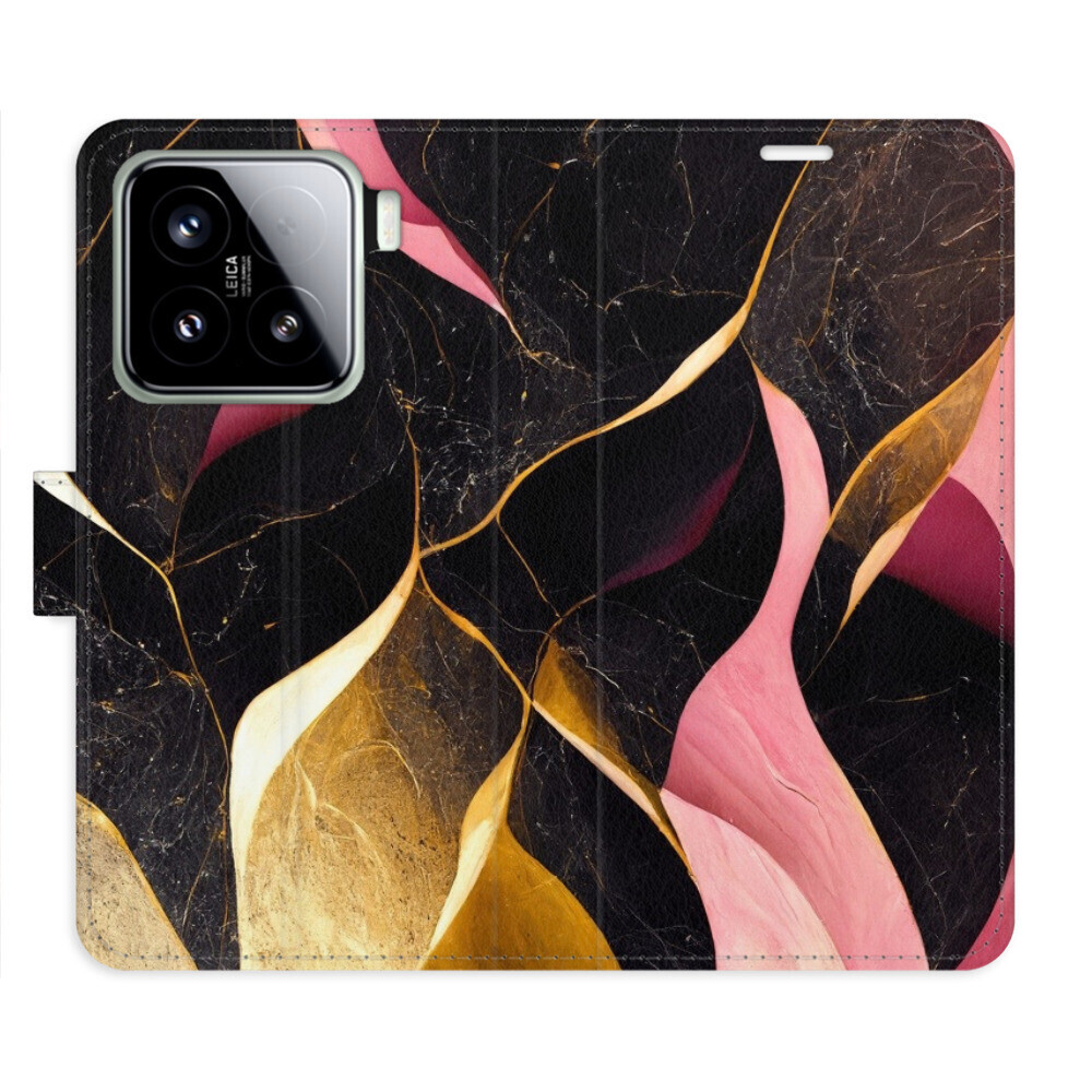 Flipové puzdro iSaprio - Gold Pink Marble 02 - Xiaomi 15
