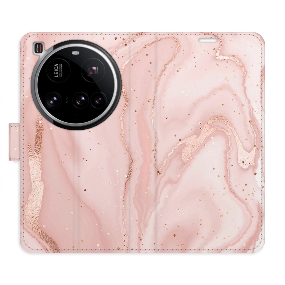 Flipové puzdro iSaprio - RoseGold Marble - Xiaomi 15 Ultra