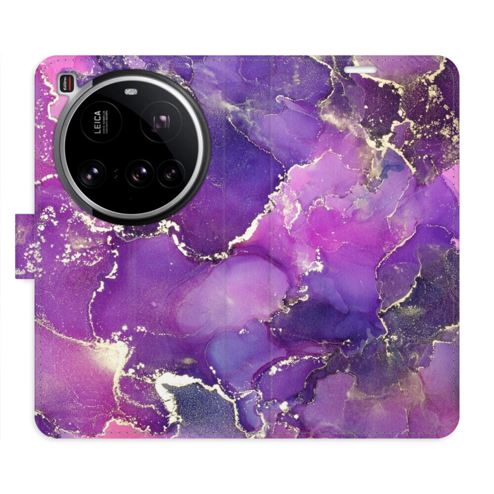 Flipové puzdro iSaprio - Purple Marble - Xiaomi 15 Ultra
