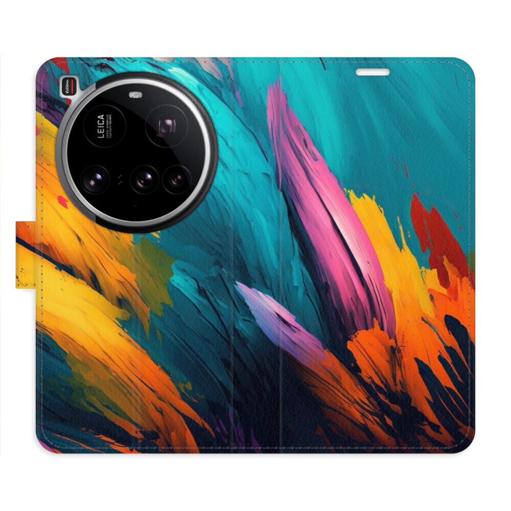 Flipové puzdro iSaprio - Orange Paint 02 - Xiaomi 15 Ultra