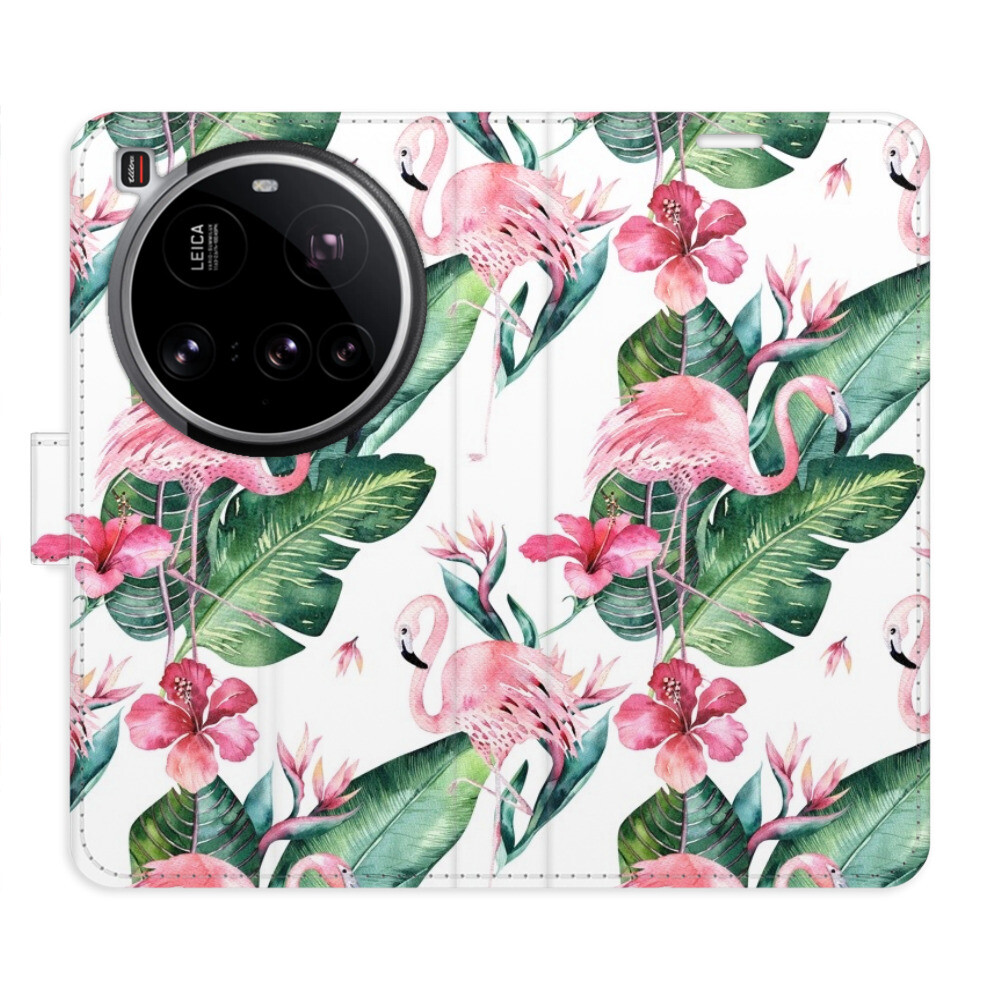 Flipové puzdro iSaprio - Flamingos Pattern - Xiaomi 15 Ultra