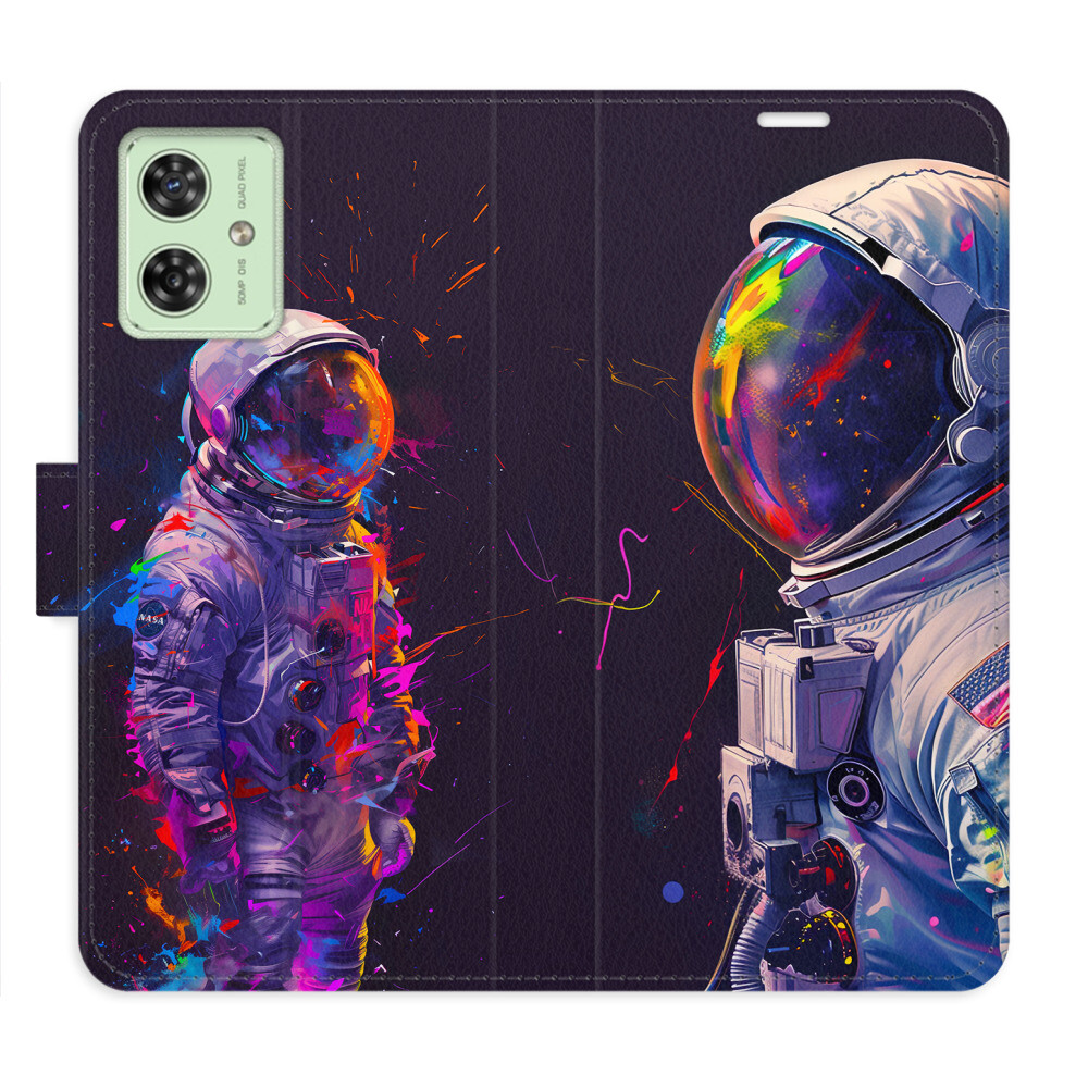 Flipové puzdro iSaprio - Neon Astronaut 02 - Motorola Moto G54 5G / G54 5G Power Edition