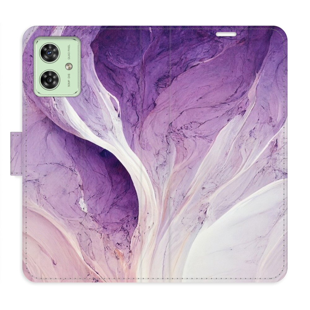 Flipové puzdro iSaprio - Purple Paint - Motorola Moto G54 5G / G54 5G Power Edition