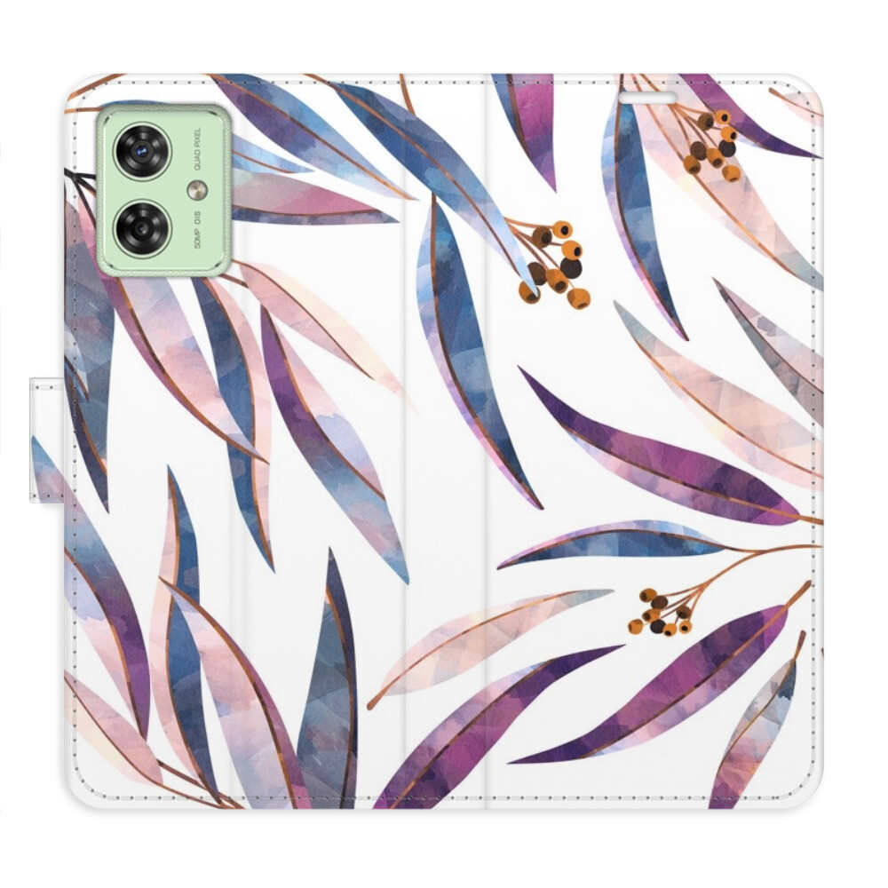 Flipové puzdro iSaprio - Ornamental Leaves - Motorola Moto G54 5G / G54 5G Power Edition