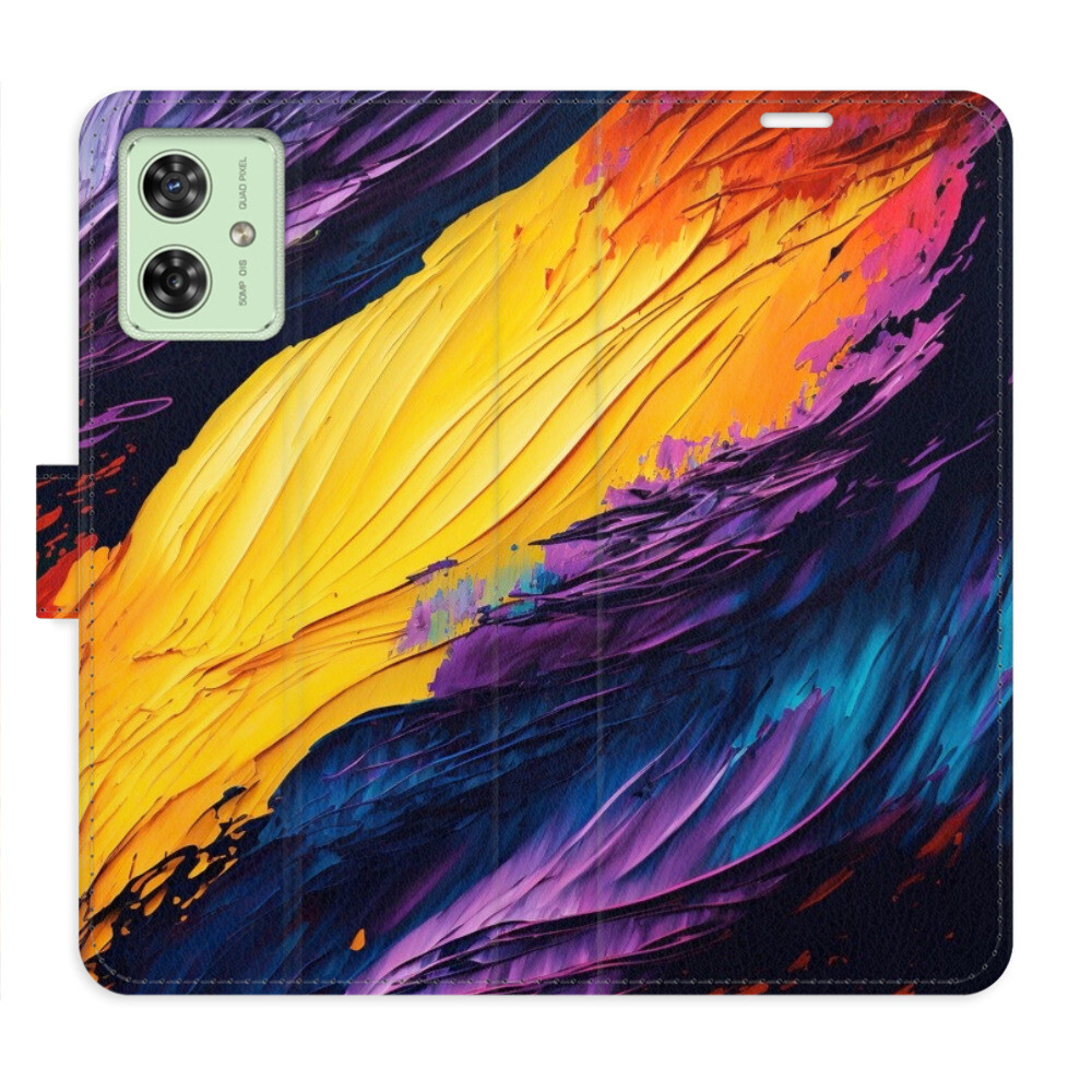 Flipové puzdro iSaprio - Fire Paint - Motorola Moto G54 5G / G54 5G Power Edition