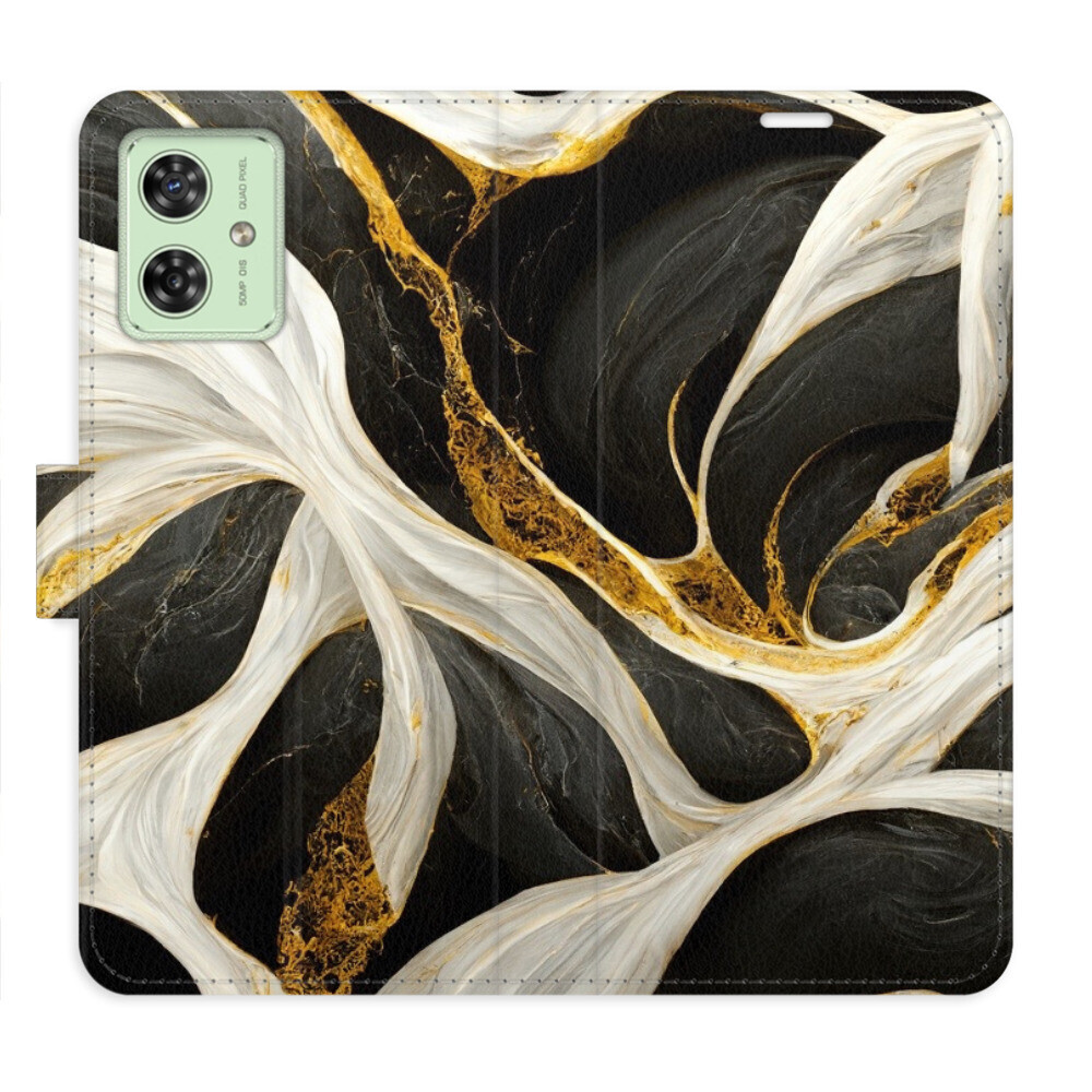 Flipové puzdro iSaprio - BlackGold Marble - Motorola Moto G54 5G / G54 5G Power Edition