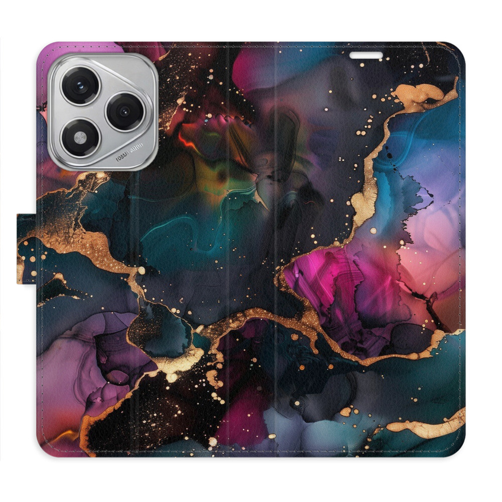 Flipové puzdro iSaprio - Dark Marble - Honor 400 Lite