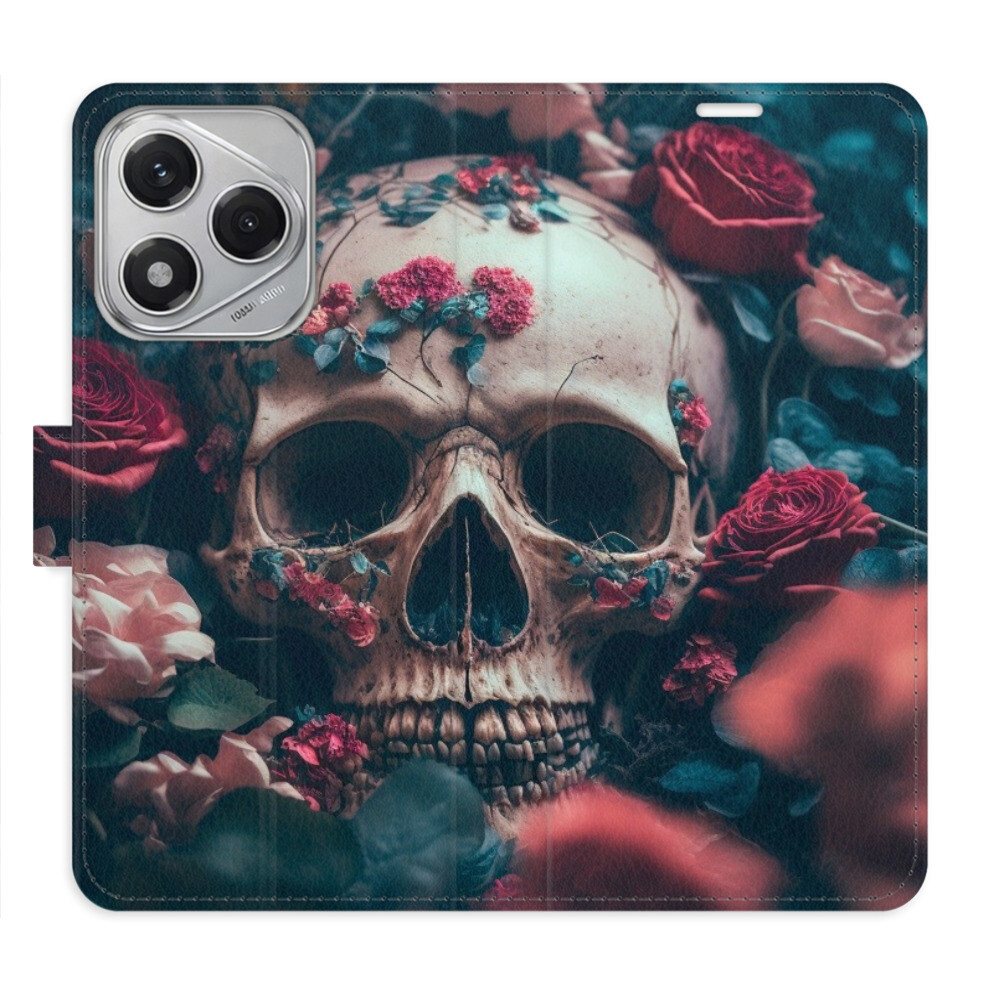Flipové puzdro iSaprio - Skull in Roses 02 - Honor 400 Lite