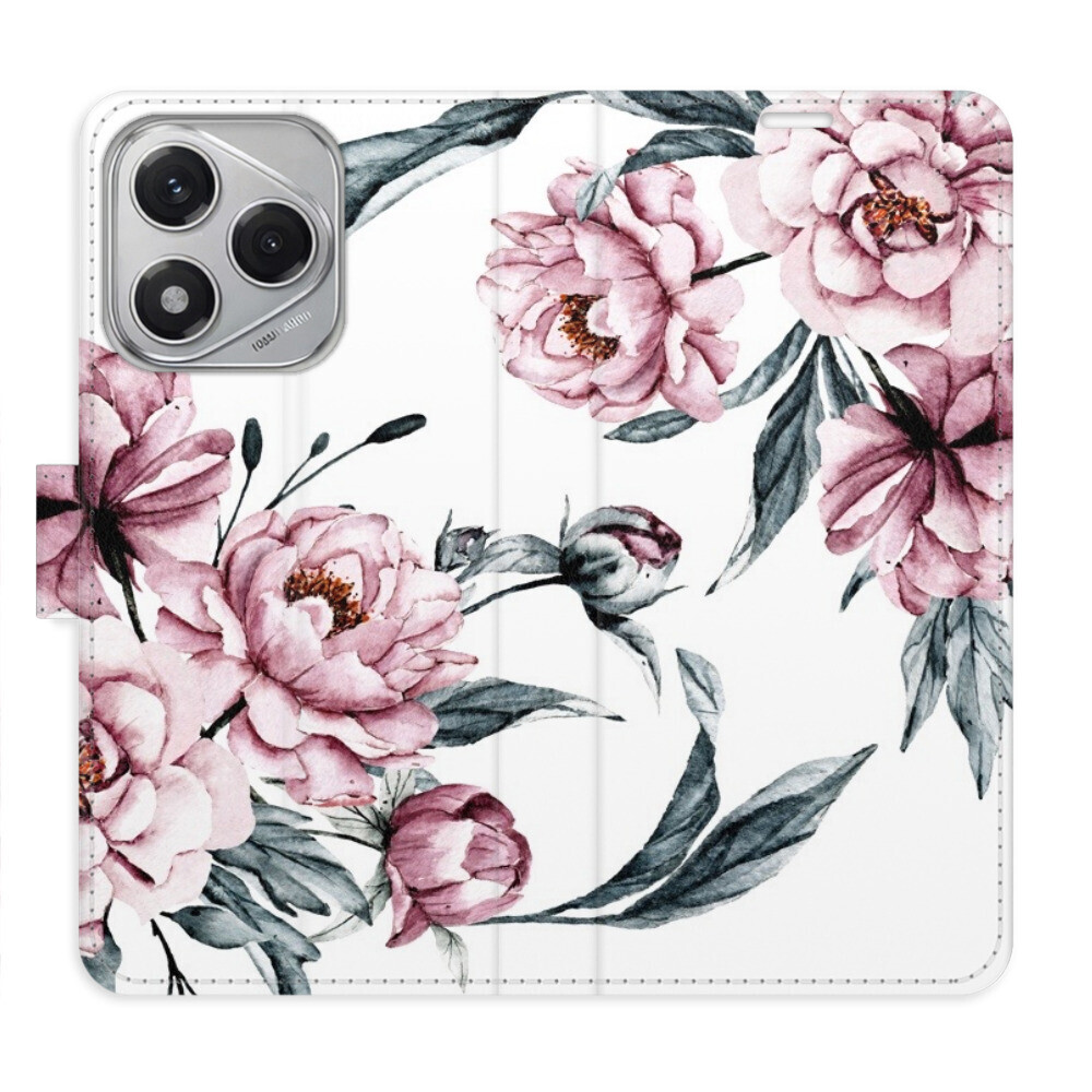 Flipové puzdro iSaprio - Pink Flowers - Honor 400 Lite