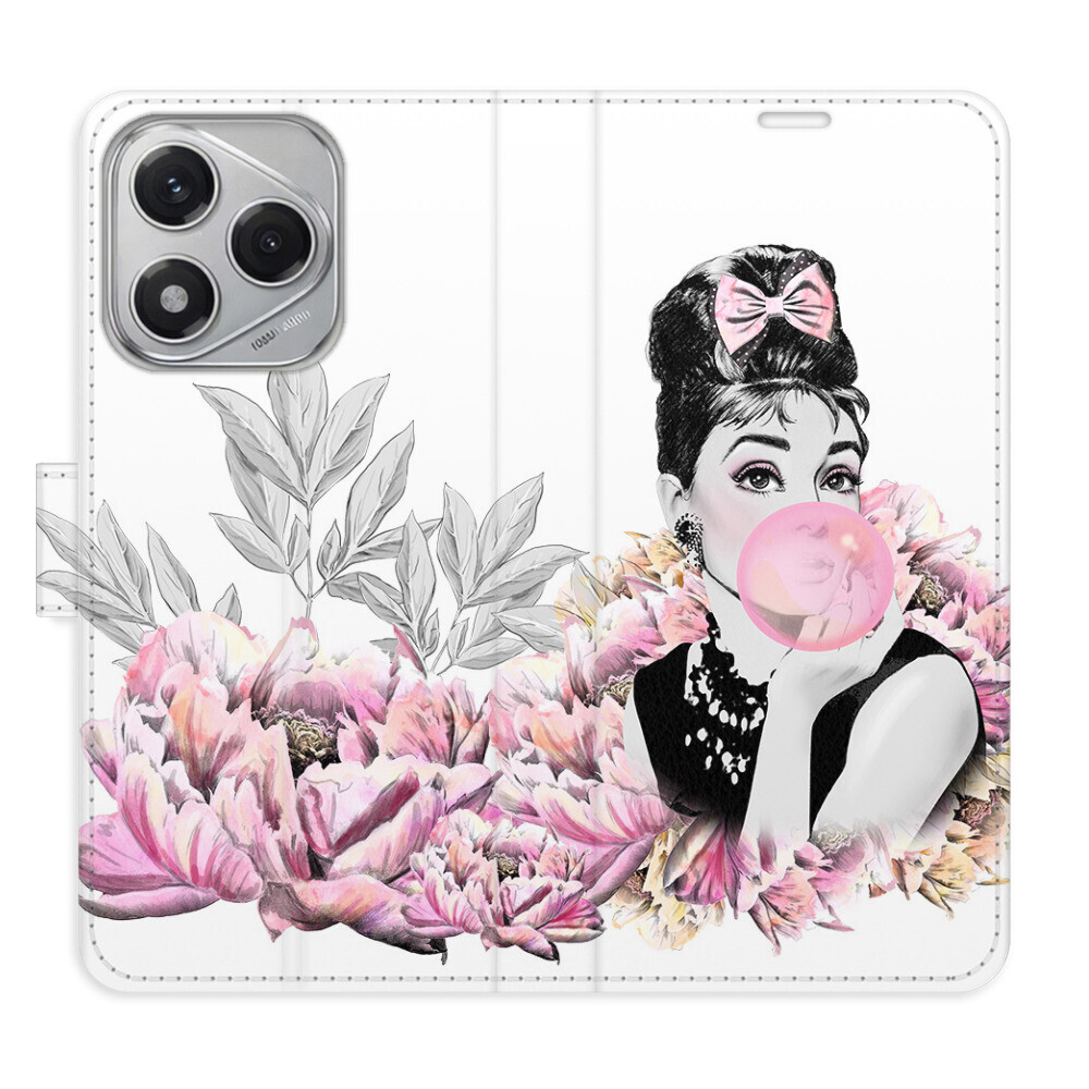 Flipové puzdro iSaprio - Girl with bubble - Honor 400 Lite