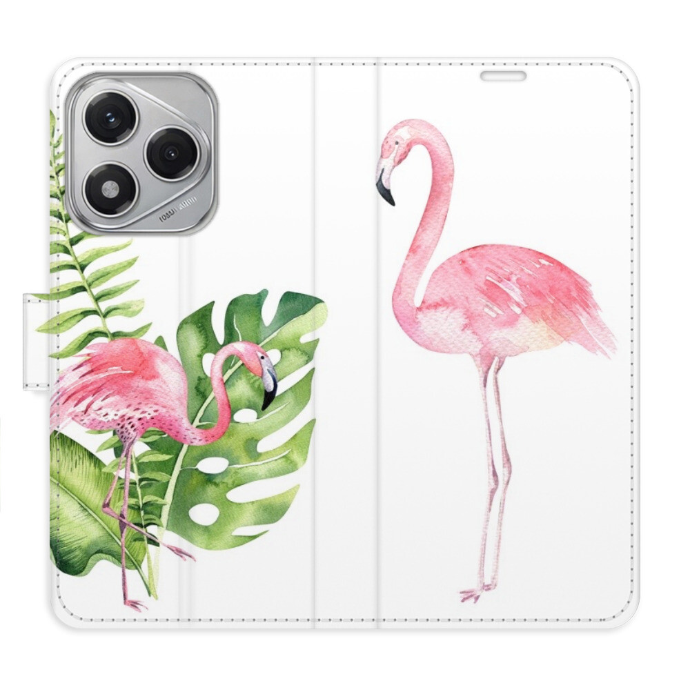 Flipové puzdro iSaprio - Flamingos - Honor 400 Lite