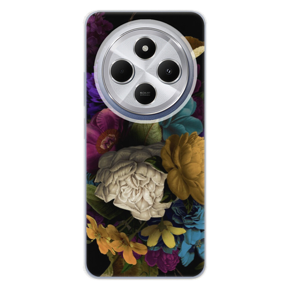 Odolné silikónové puzdro iSaprio - Dark Flowers - Xiaomi Redmi 14C / Poco C75