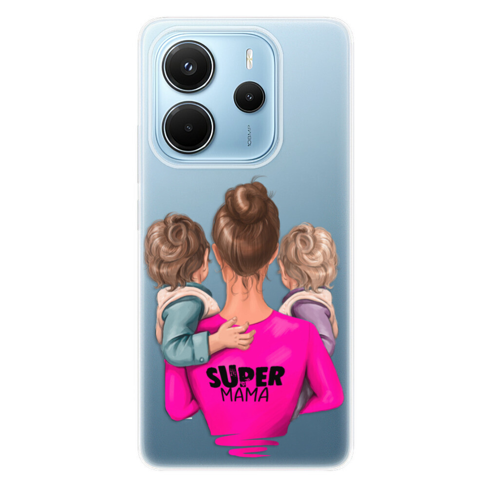 Odolné silikónové puzdro iSaprio - Super Mama - Two Boys - Xiaomi Redmi Note 14