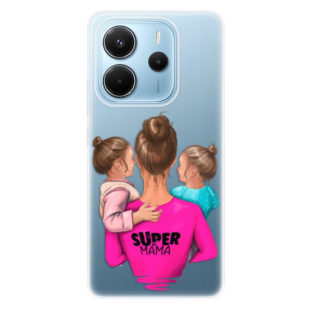 Odolné silikónové puzdro iSaprio - Super Mama - Two Girls - Xiaomi Redmi Note 14