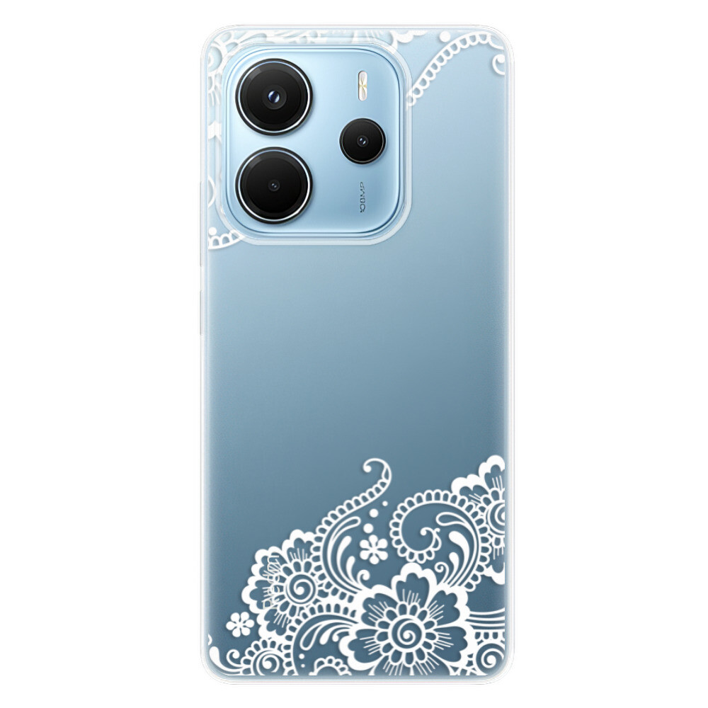 Odolné silikónové puzdro iSaprio - White Lace 02 - Xiaomi Redmi Note 14