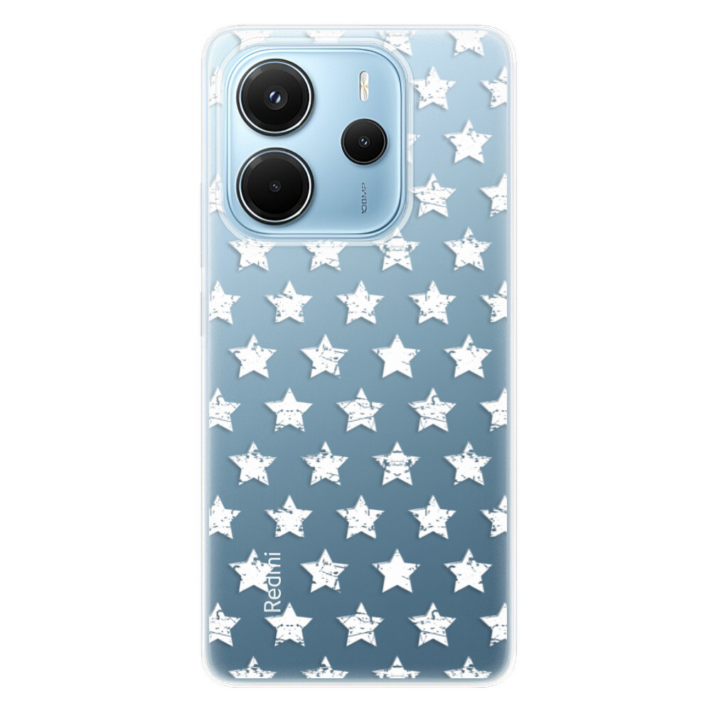 Odolné silikónové puzdro iSaprio - Stars Pattern - white - Xiaomi Redmi Note 14