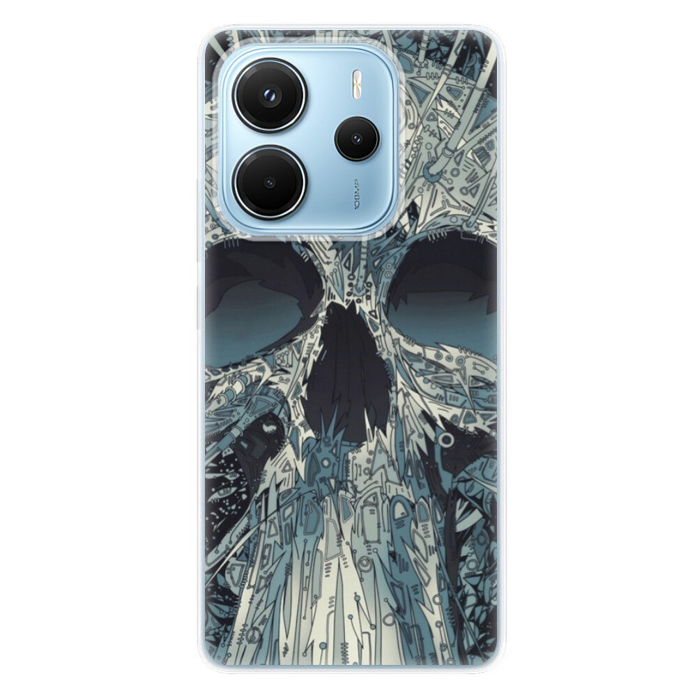 Odolné silikónové puzdro iSaprio - Abstract Skull - Xiaomi Redmi Note 14