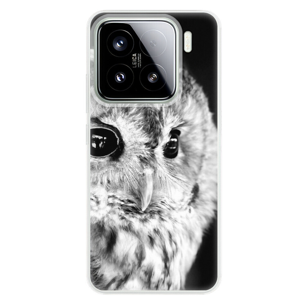 Odolné silikónové puzdro iSaprio - BW Owl - Xiaomi 15