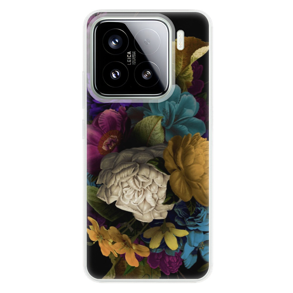Odolné silikónové puzdro iSaprio - Dark Flowers - Xiaomi 15
