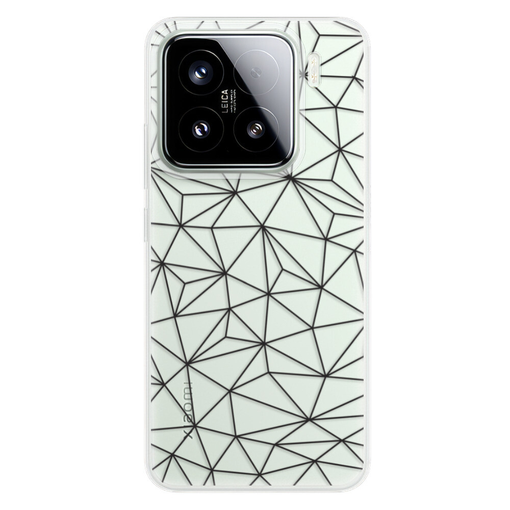 Odolné silikónové puzdro iSaprio - Abstract Triangles 03 - black - Xiaomi 15