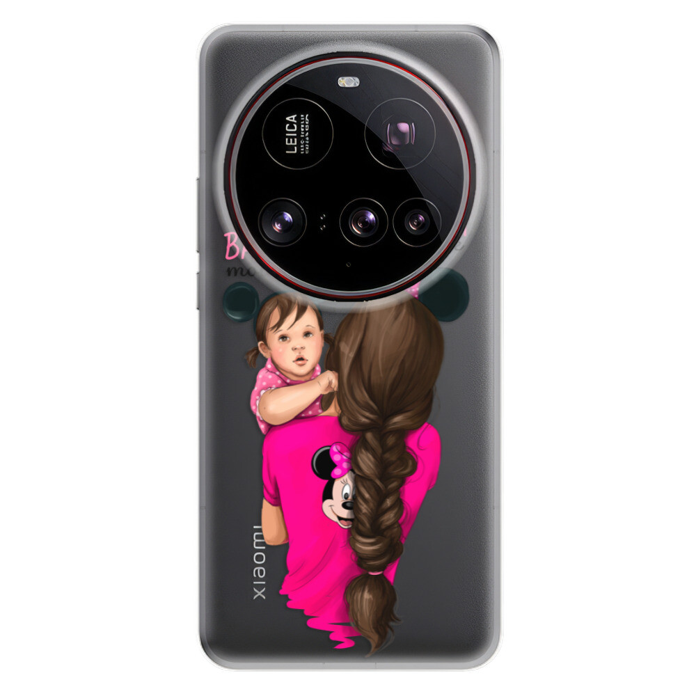 Odolné silikónové puzdro iSaprio - Mama Mouse Brunette and Girl - Xiaomi 15 Ultra