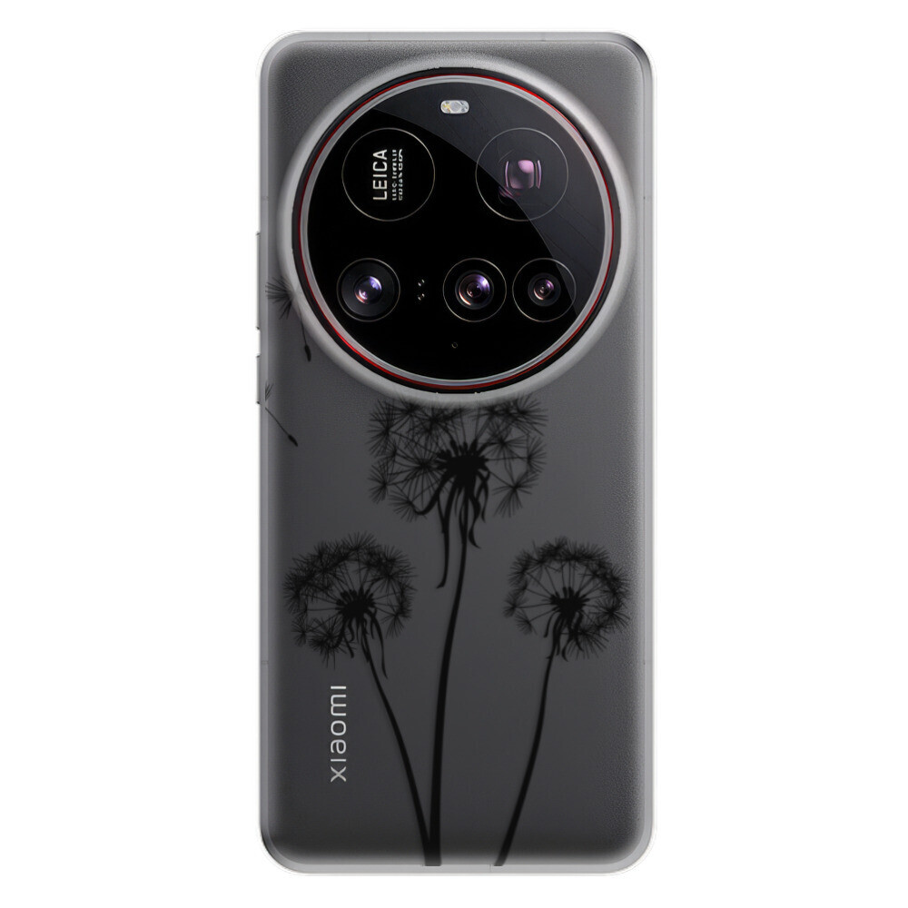 Odolné silikónové puzdro iSaprio - Three Dandelions - black - Xiaomi 15 Ultra
