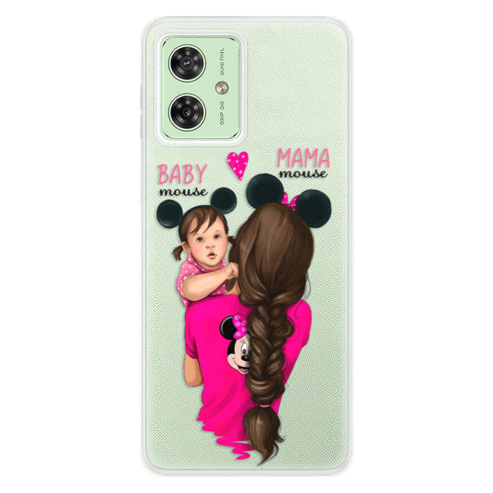Odolné silikónové puzdro iSaprio - Mama Mouse Brunette and Girl - Motorola Moto G54 5G / G54 5G Power Edition