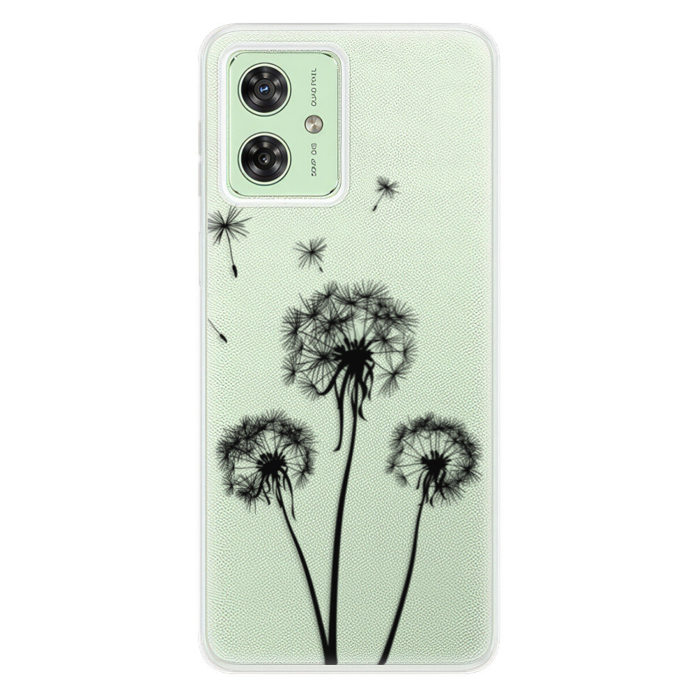 Odolné silikónové puzdro iSaprio - Three Dandelions - black - Motorola Moto G54 5G / G54 5G Power Edition