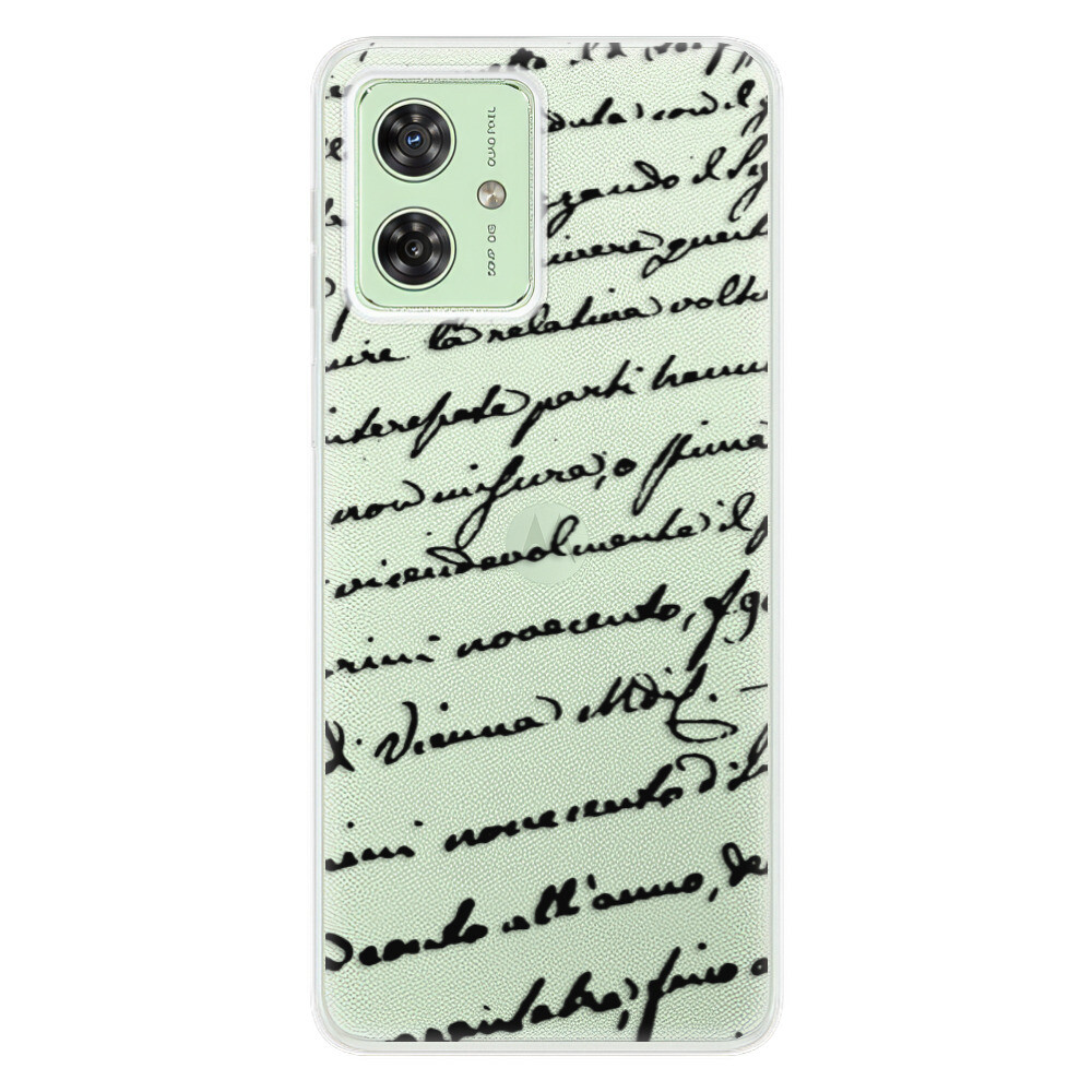 Odolné silikónové puzdro iSaprio - Handwriting 01 - black - Motorola Moto G54 5G / G54 5G Power Edition