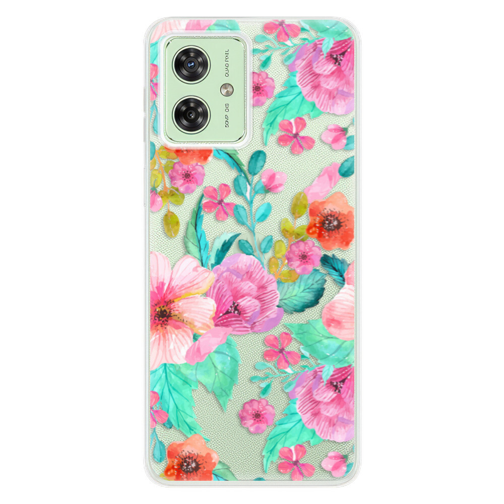 Odolné silikónové puzdro iSaprio - Flower Pattern 01 - Motorola Moto G54 5G / G54 5G Power Edition