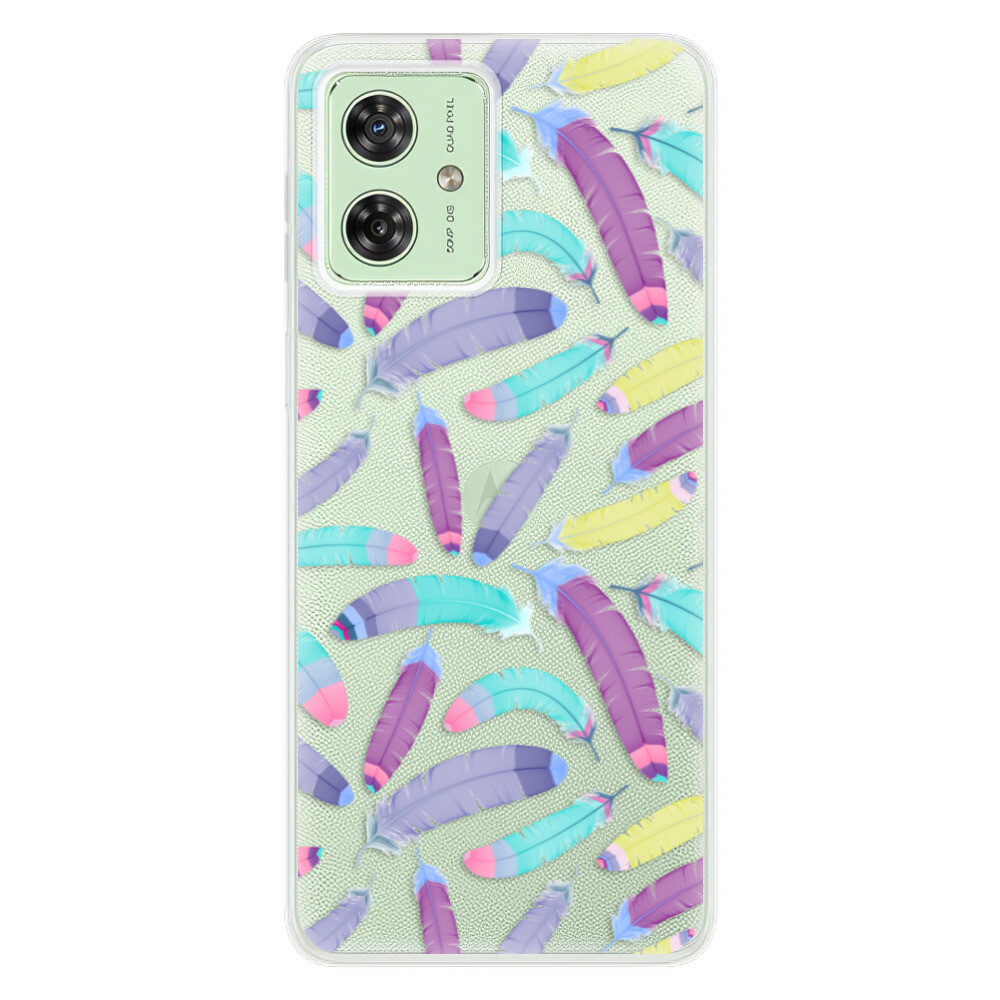 Odolné silikónové puzdro iSaprio - Feather Pattern 01 - Motorola Moto G54 5G / G54 5G Power Edition