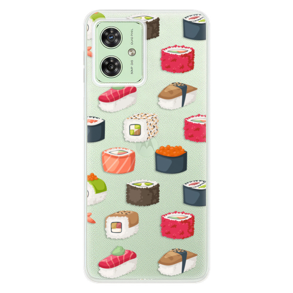 Odolné silikónové puzdro iSaprio - Sushi Pattern - Motorola Moto G54 5G / G54 5G Power Edition