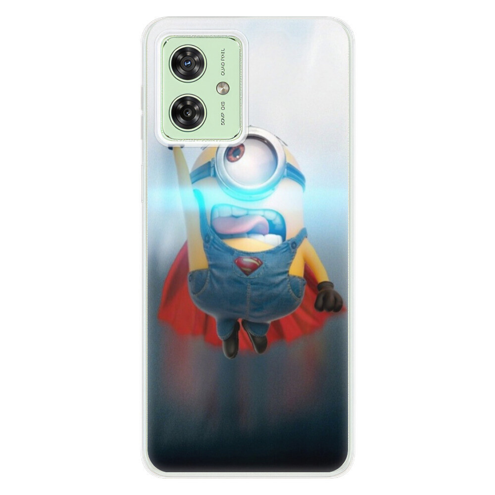 Odolné silikónové puzdro iSaprio - Mimons Superman 02 - Motorola Moto G54 5G / G54 5G Power Edition