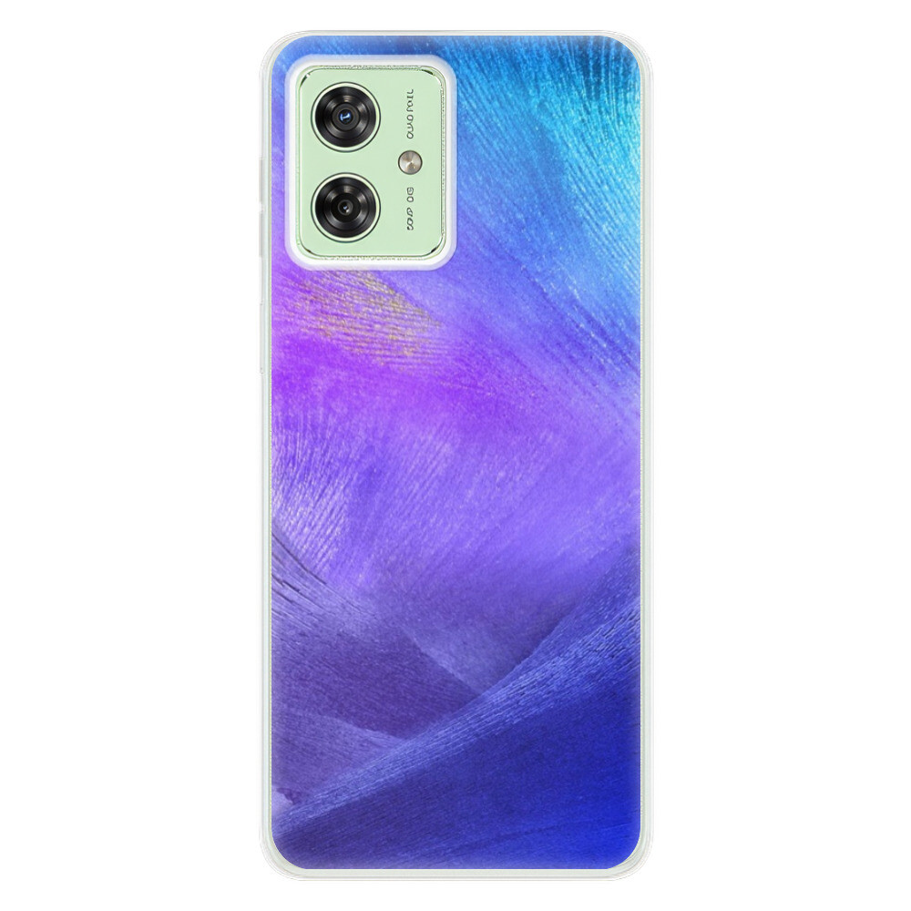 Odolné silikónové puzdro iSaprio - Purple Feathers - Motorola Moto G54 5G / G54 5G Power Edition
