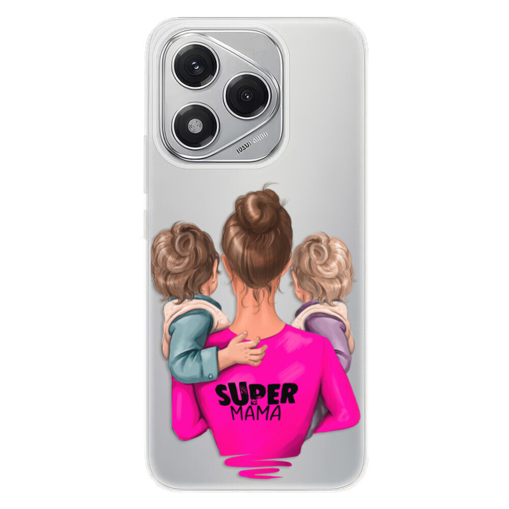 Odolné silikónové puzdro iSaprio - Super Mama - Two Boys - Honor 400 Lite