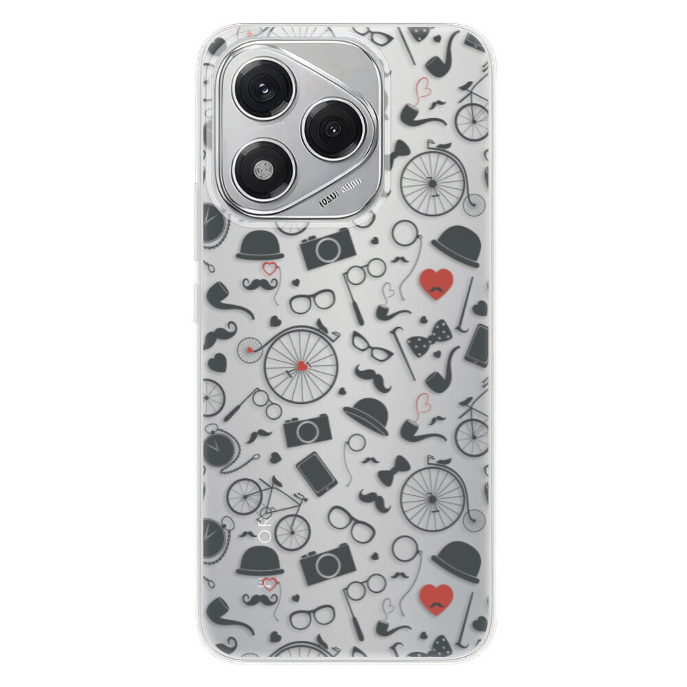 Odolné silikónové puzdro iSaprio - Vintage Pattern 01 - black - Honor 400 Lite