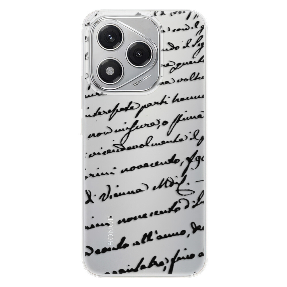 Odolné silikónové puzdro iSaprio - Handwriting 01 - black - Honor 400 Lite