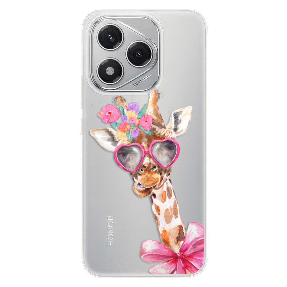 Odolné silikónové puzdro iSaprio - Lady Giraffe - Honor 400 Lite