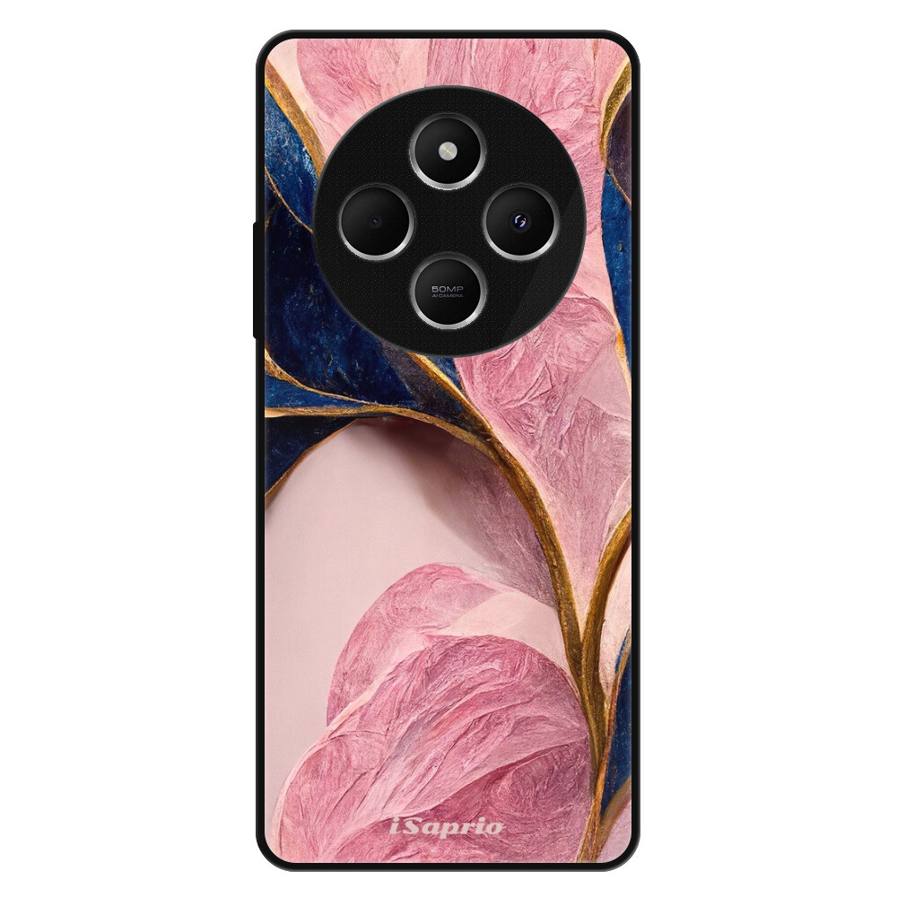 Lesklé puzdro Exclusive iSaprio - Pink Blue Leaves - Xiaomi Redmi 14C / Poco C75